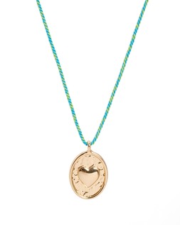 Andrea Heart Oval Pendant Cord Necklace £19.50 €25.50