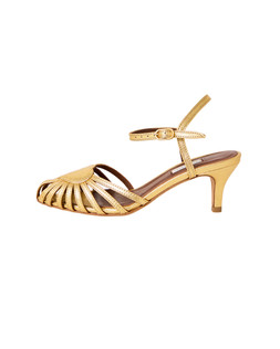 Anonymous Copenhagen Keesha Gold Heels £240 PR