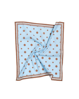 Blue & Brown Polka Dot Square Scarf £20 €26