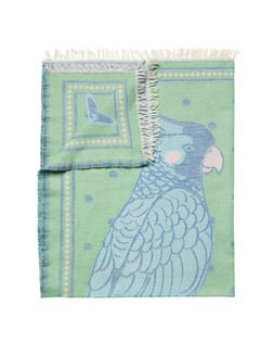 Blue & Green Polka Dot Bird Jaquard Throw £39.50 €52