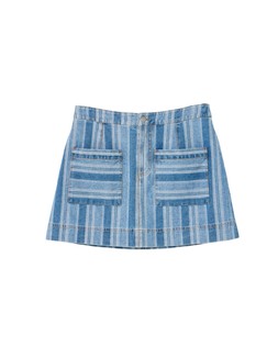 Blue Striped Denim Mini Skirt £65