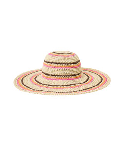 Brown & Cream Striped Floppy Straw Hat £35 €45.50
