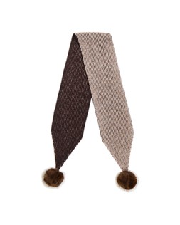 Brown Knitted Pom Pom Scarf £29.50 €38.50