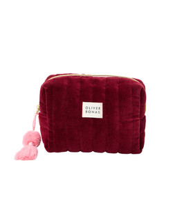 Burgundy Quilted Velvet Wash Bag £18.50 €24.50