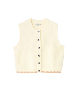 Butter Yellow Button Up Knitted Waistcoat £60 €78