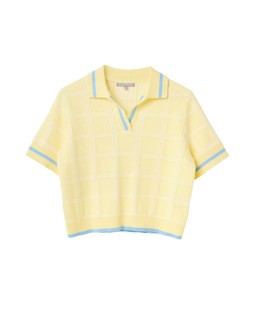 Butter Yellow Collared Knitted Top £60