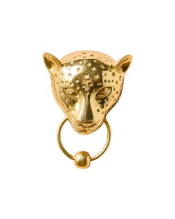 Cheetah Gold Metal Door Knocker