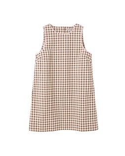 Chocolate Brown & Ecru Gingham Mini Shift Dress £75 €98