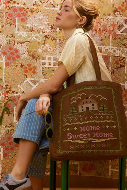 Chocolate Brown Home Sweet Home Tote Shopper Bag £35