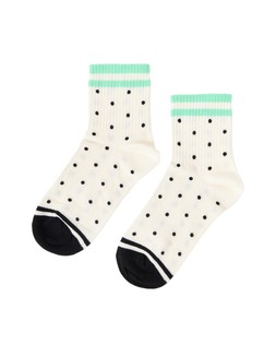 Cream & Black Polka Dot Ankle Socks £8.50