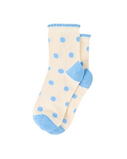 Cream & Blue Polka Dot Ankle Socks £8.50 €11.50