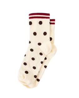 Cream & Brown Polka Dot Sporty Ankle Socks £8.50 €11.50