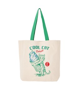 Cream Cool Cat Fabric Tote Shopper Bag £22 €29