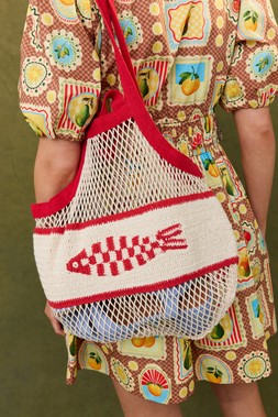 Cream & Red Sardine Net Shopper Bag £24 €31.50