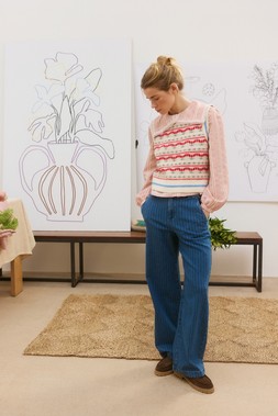 Cream & Red Tulip Knitted Tank Top €78