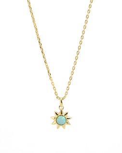 Cyra Sun Opalite Charm Gold Plated Pendant Necklace £52 €68