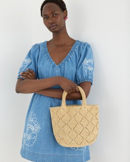 Diamond Paper Weave Tote Bag £48 €63
