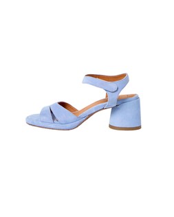 Esska Olivia Blue Suede Heeled Sandals