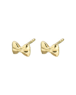 Farfalle Pasta Bow Gold Plated Stud Earrings £26 €34