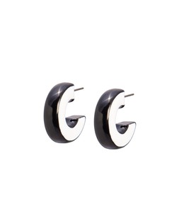 Gianna Monochrome Mini Chunky Resin Hoop Earrings £14.50
