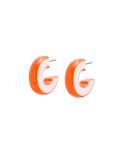 Gianna Pink & Orange Mini Chunky Resin Hoop Earrings £14.50 €19