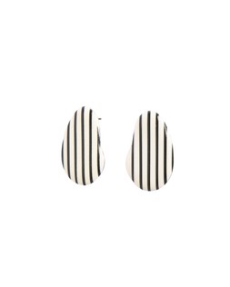Gianna Stripe Monochrome Pebble Stud Earrings £16.50