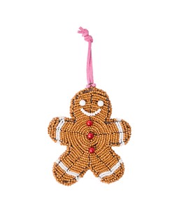 Gingerbread Beaded Christmas Tree Decoration £14.50 €19