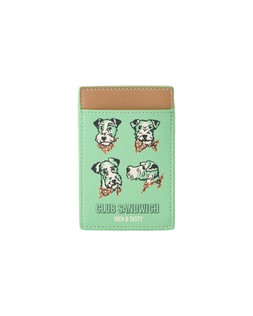 Green & Brown Dog Card Holder