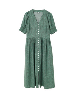 Green & Brown Polka Dot V-Neck Midi Dress £78 €105