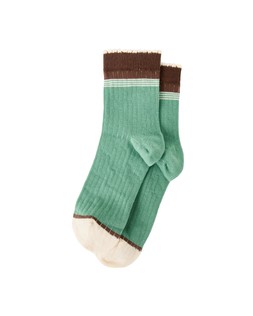 Green & Brown Striped Sporty Socks