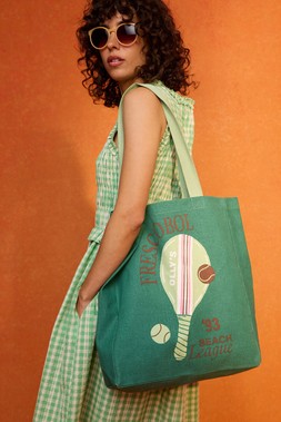 Green Frescobol Fabric Tote Shopper Bag £22