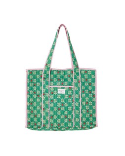 Green Strawberry Quilted Tote Bag £46