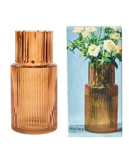 Holme Brown Ribbed Glass Vase £19.50 €25.50
