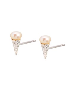 Ice Cream Cone Pearl Silver Stud Earrings £29.50