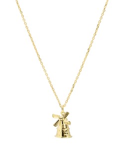 Ida Windmill Charm Gold Plated Necklace