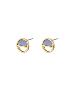 Janelle Half Blue Resin Circular Stud Earrings £12.50 €16.50