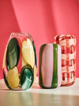 Kai Spot Green Oval Glass Vase £42.5