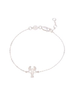 Larry Lobster Charm Silver Chain Bracelet £32