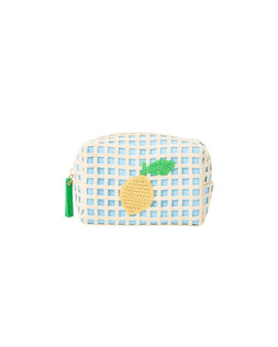 Lemon Crochet Blue Makeup Bag £22.50