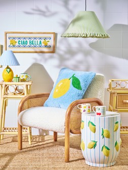 Lemon Tufted Cushion Cover 45x45cm