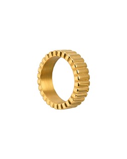 Leoni Gold Tone Stainless Steel Curved Edge Ring £36 €47