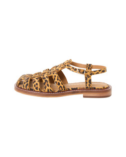 Leopard Print Square Toe Gladiator Sandals £75 €98