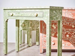 Lohko Green Floral Inlay Console Table£695