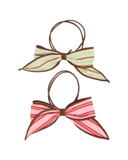 Luna Green & Pink Stripe Bow Hair Band £14.50
