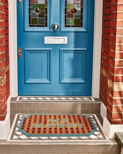 Ma Maison Pink Chequerboard Doormat