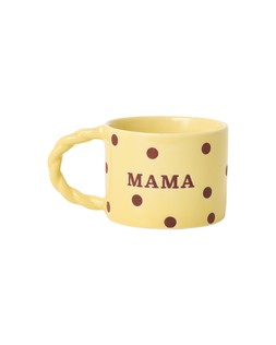 Mama Yellow & Brown Polka Dot Ceramic Mug £12.50 €16.50