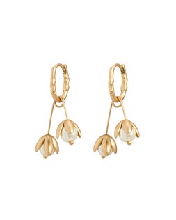 Mara Faux Pearl Seed Pod Drop Hoop Earrings £16.50 €21.50