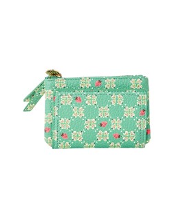 Millie Green Strawberry Print Zipped Pouch £22