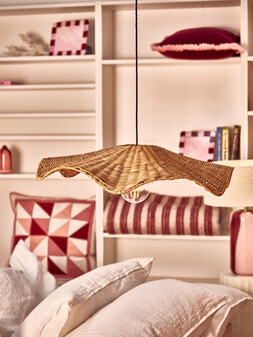 Minelli Wavy Rattan Woven Lamp Shade £55