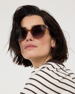 Mocha Preppy Pink Tips Acetate Sunglasses £55